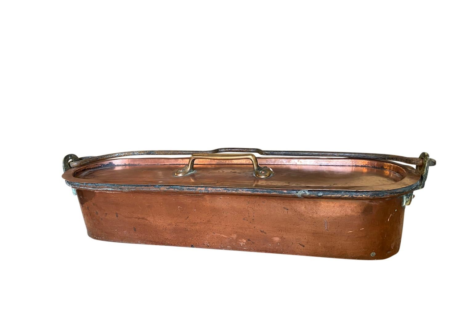 French 18th Century Copper Fish Pan 2