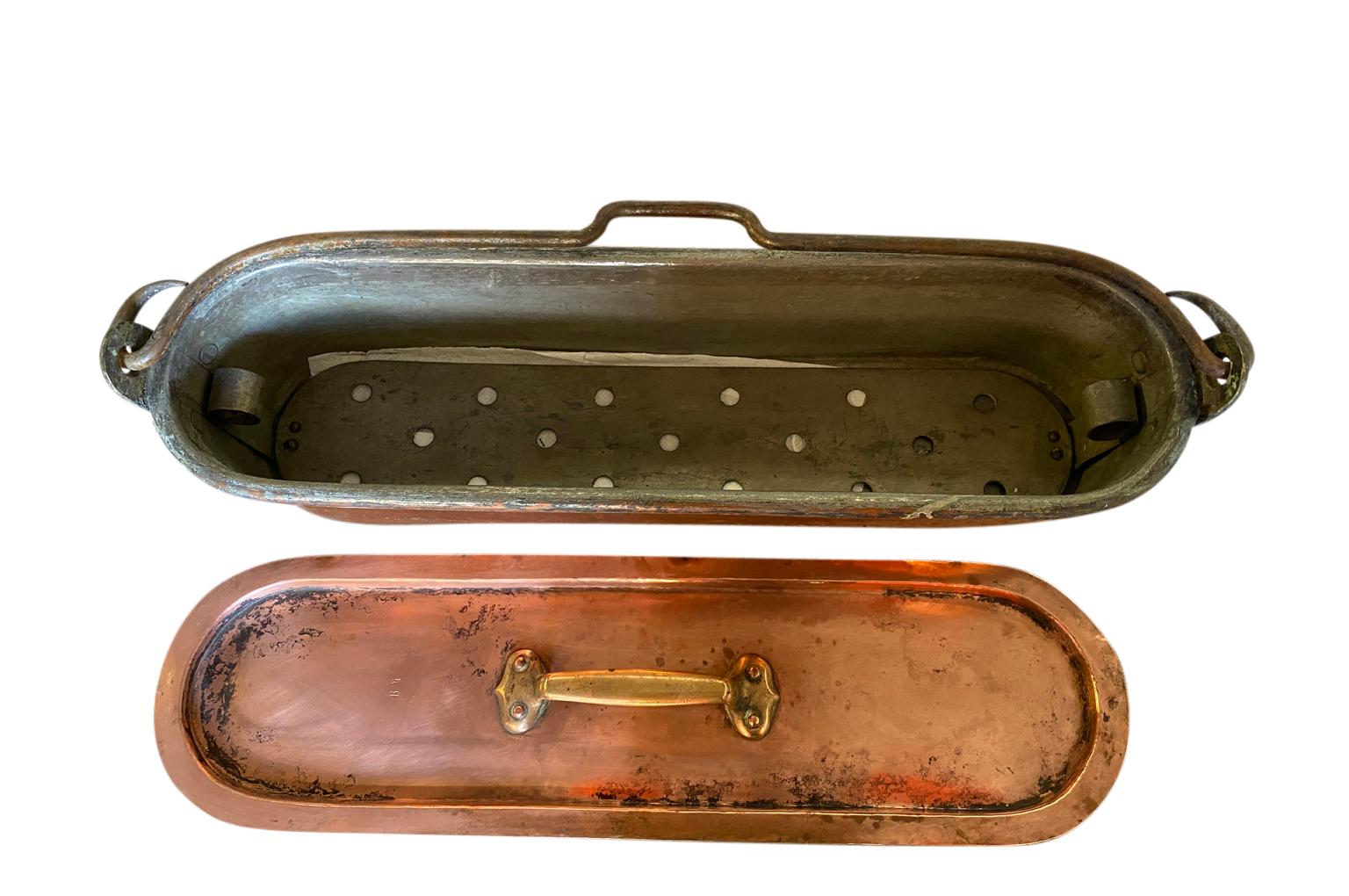 French 18th Century Copper Fish Pan 5