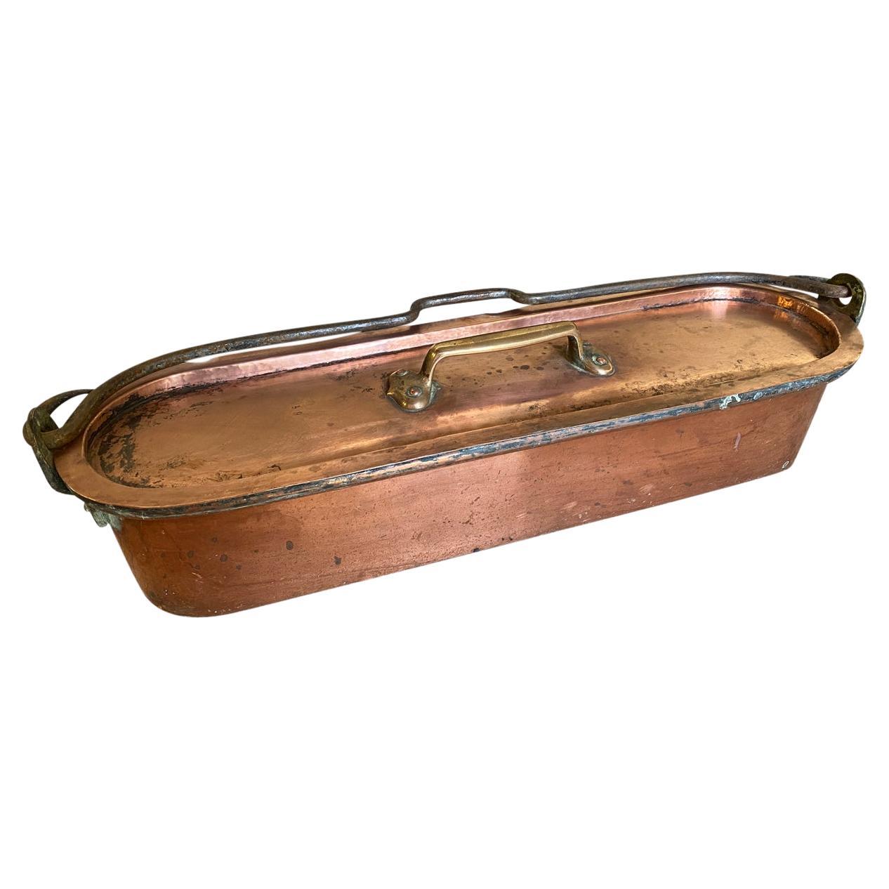 French 18th Century Copper Fish Pan For Sale