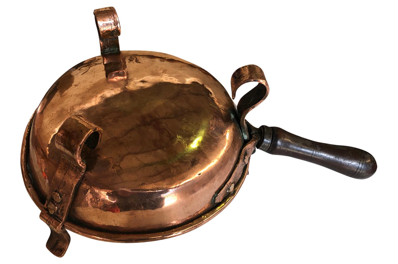 French 18th Century Copper Footed Pan 1