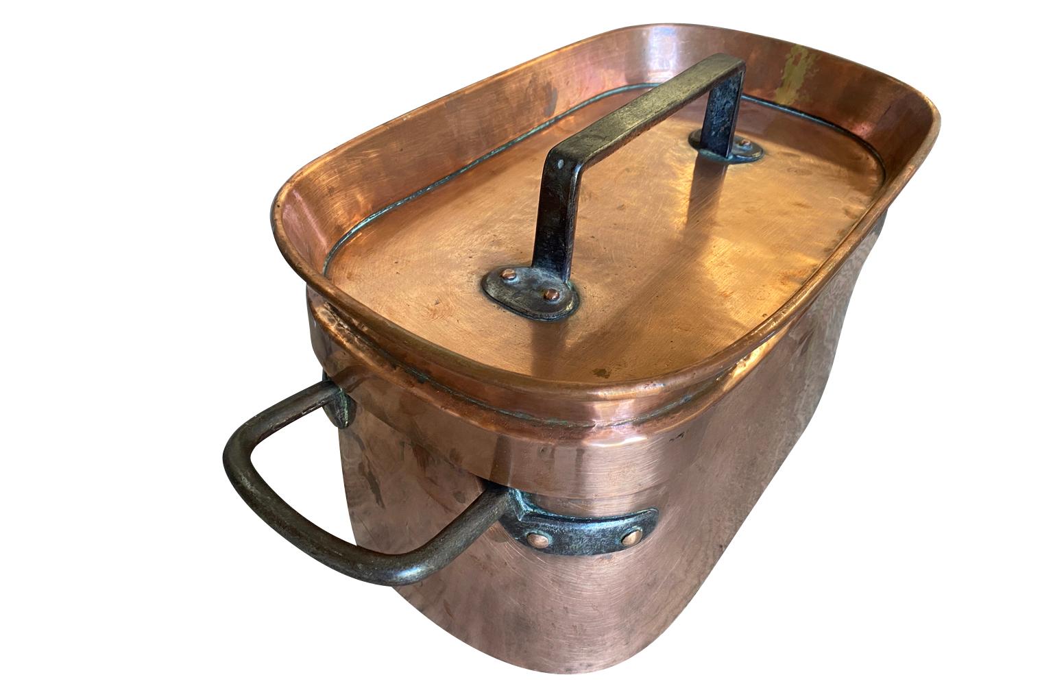 French 18th Century Copper Pressure Cooker 1