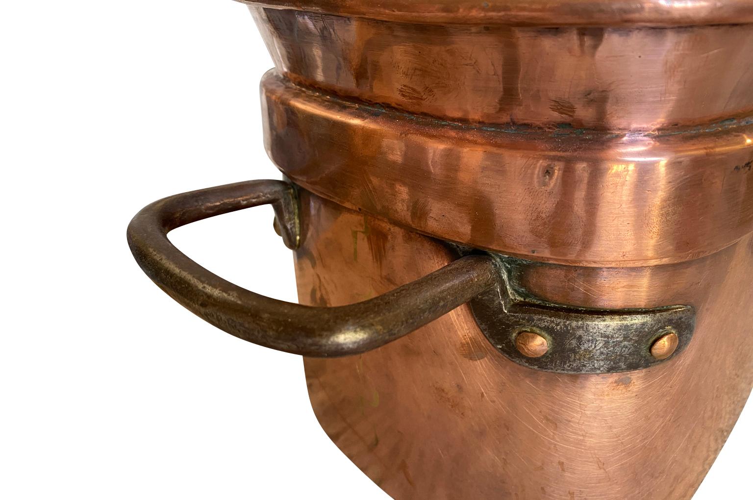 French 18th Century Copper Pressure Cooker 2