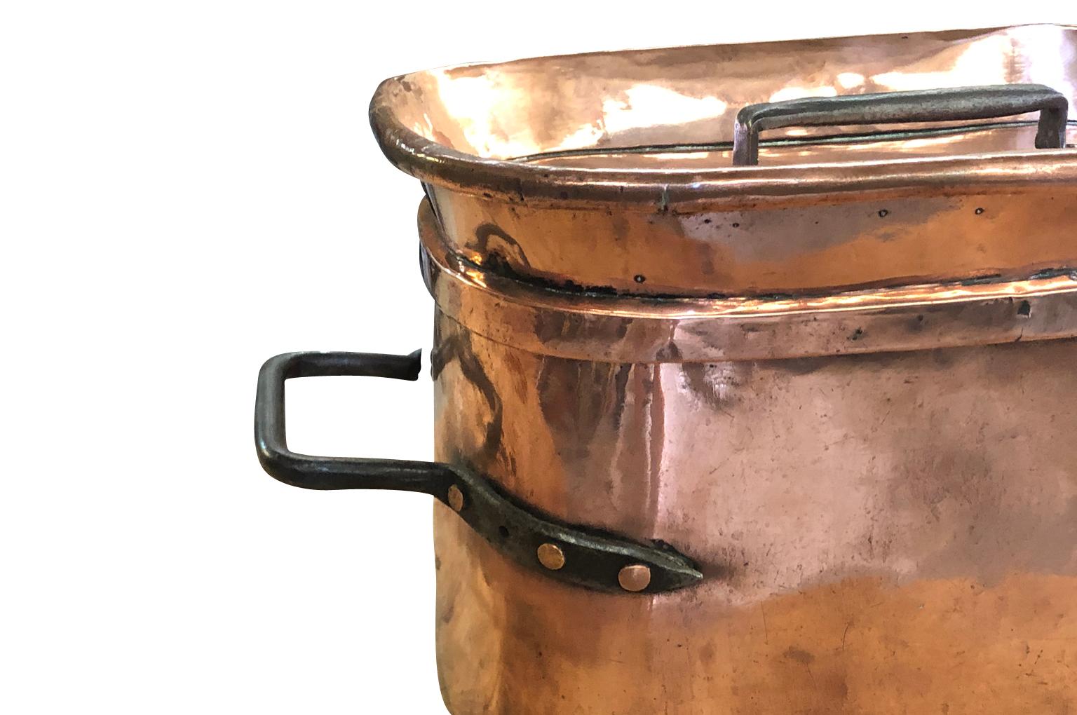French 18th Century Copper Pressure Cooker 3