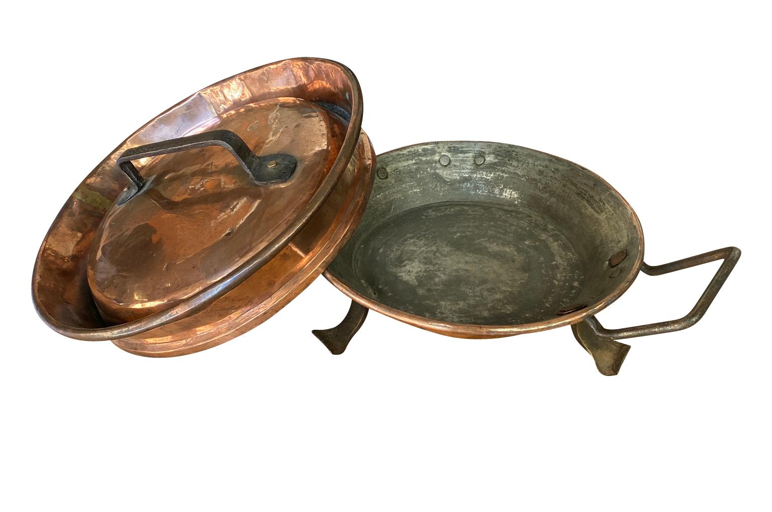 Französische Kupfer-Tortiere aus dem 18. Jahrhundert im Zustand „Gut“ im Angebot in Atlanta, GA