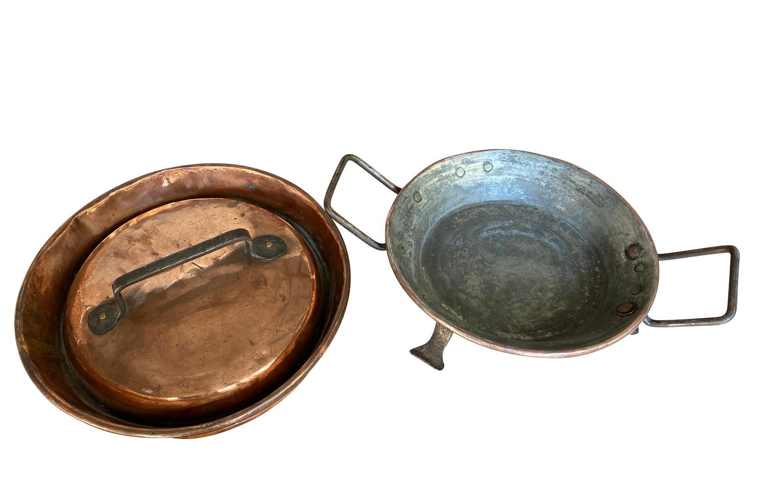 Französische Kupfer-Tortiere aus dem 18. Jahrhundert (18. Jahrhundert und früher) im Angebot