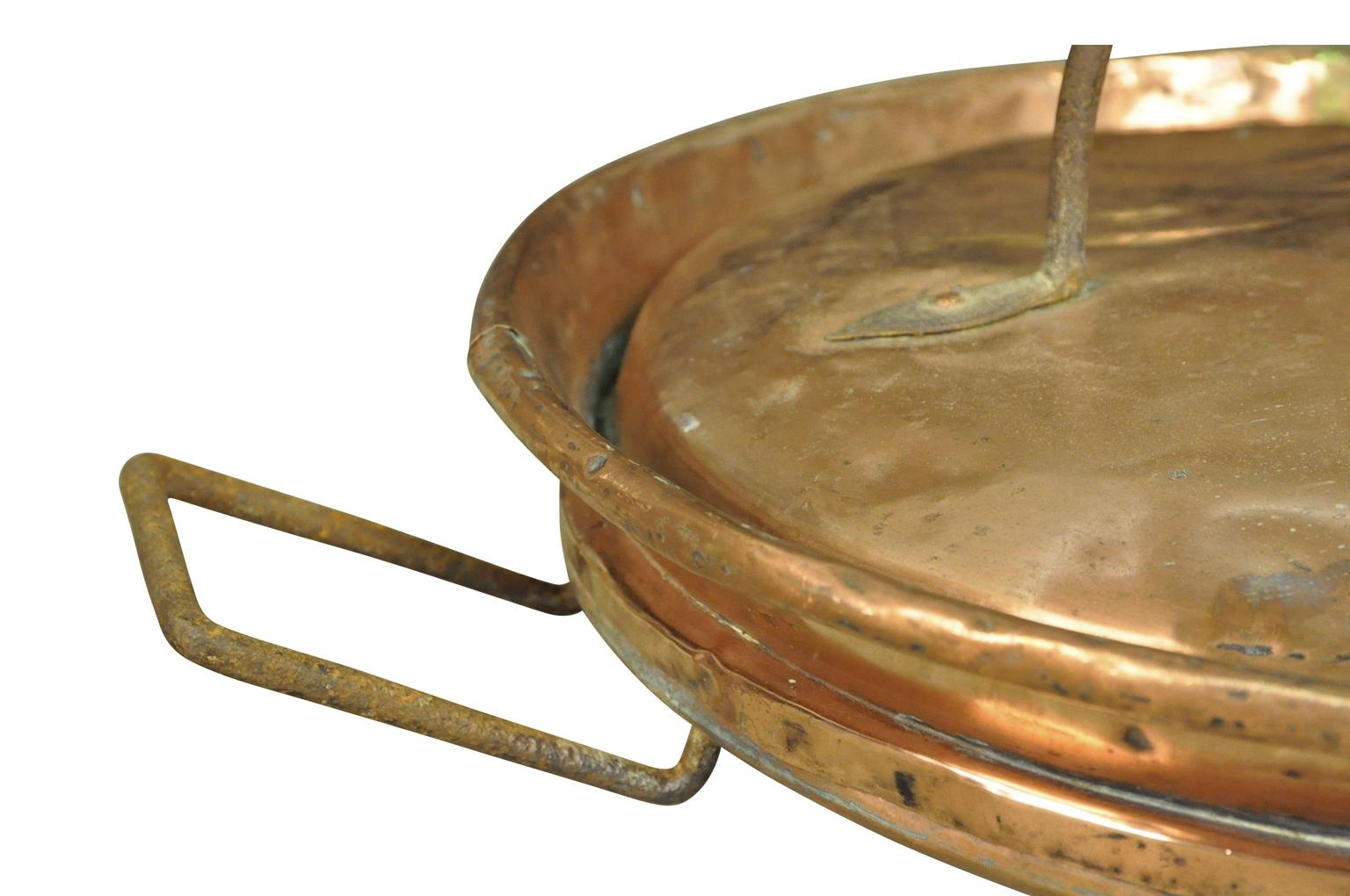 French 18th Century Copperware, Tortiere In Good Condition In Atlanta, GA
