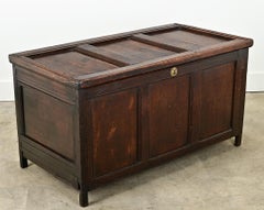 French 18th Century Dark Oak Coffer