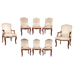 French Room, salle à manger du XVIIIe siècle Six chaises et deux fauteuils, 1760
