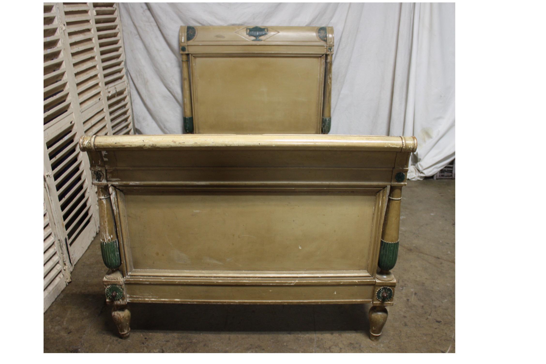 Lacquered French 18th Century Directoire Bed For Sale