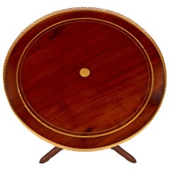 French 18th Century Directoire Period Mahogany, Ormolu and Brass Side Table