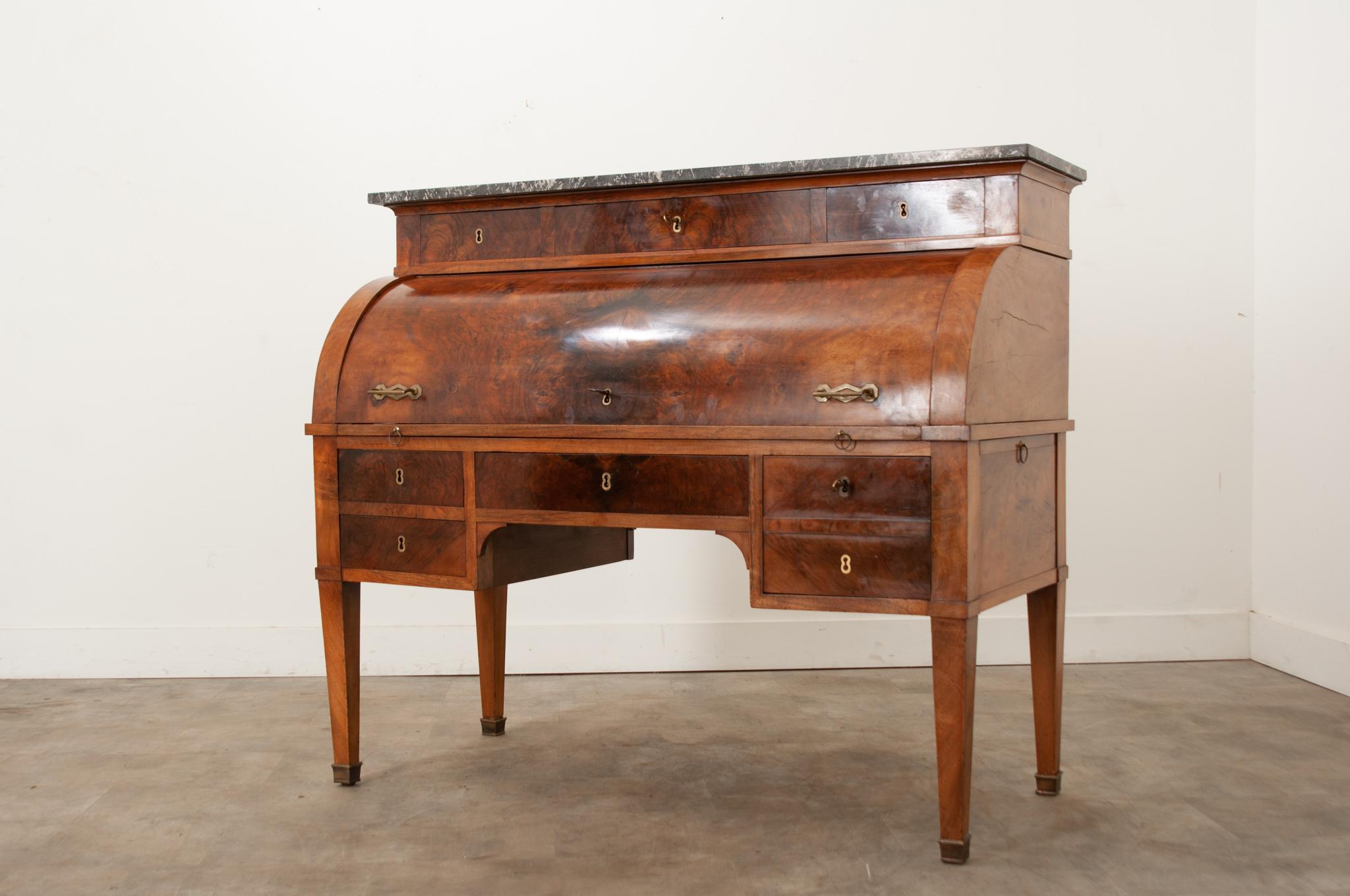 French 18th Century Directoire Roll Top Desk For Sale 1