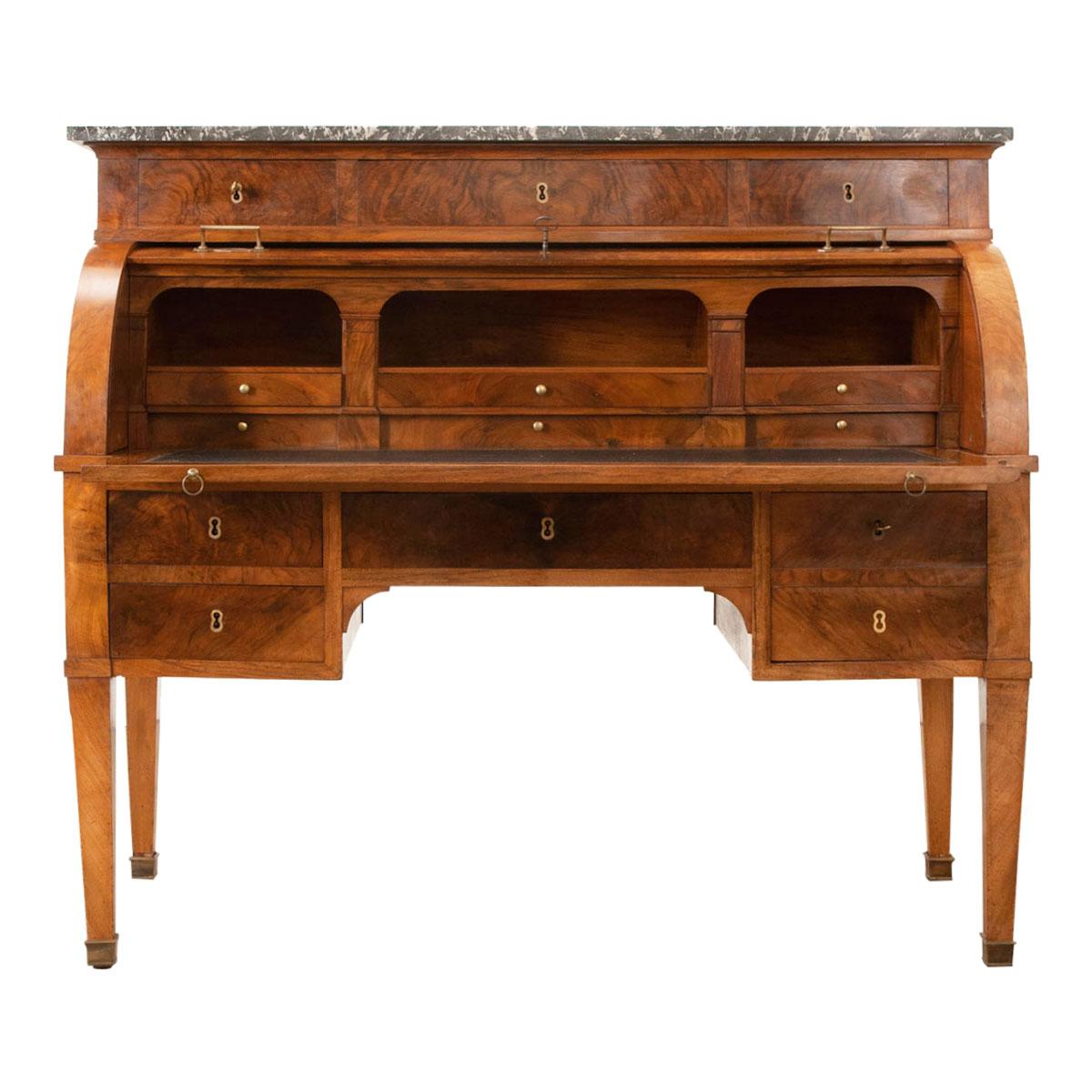 French 18th Century Directoire Roll Top Desk For Sale