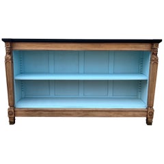 French 18th Century Empire Bleached Walnut Open Display Cabinet / Console