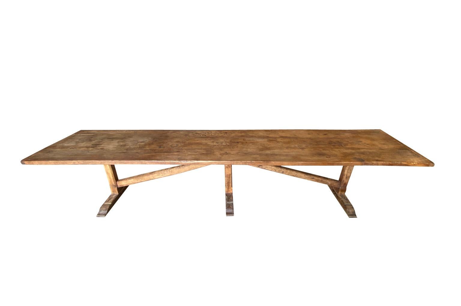 18th Century and Earlier French 18th Century Farm Table For Sale