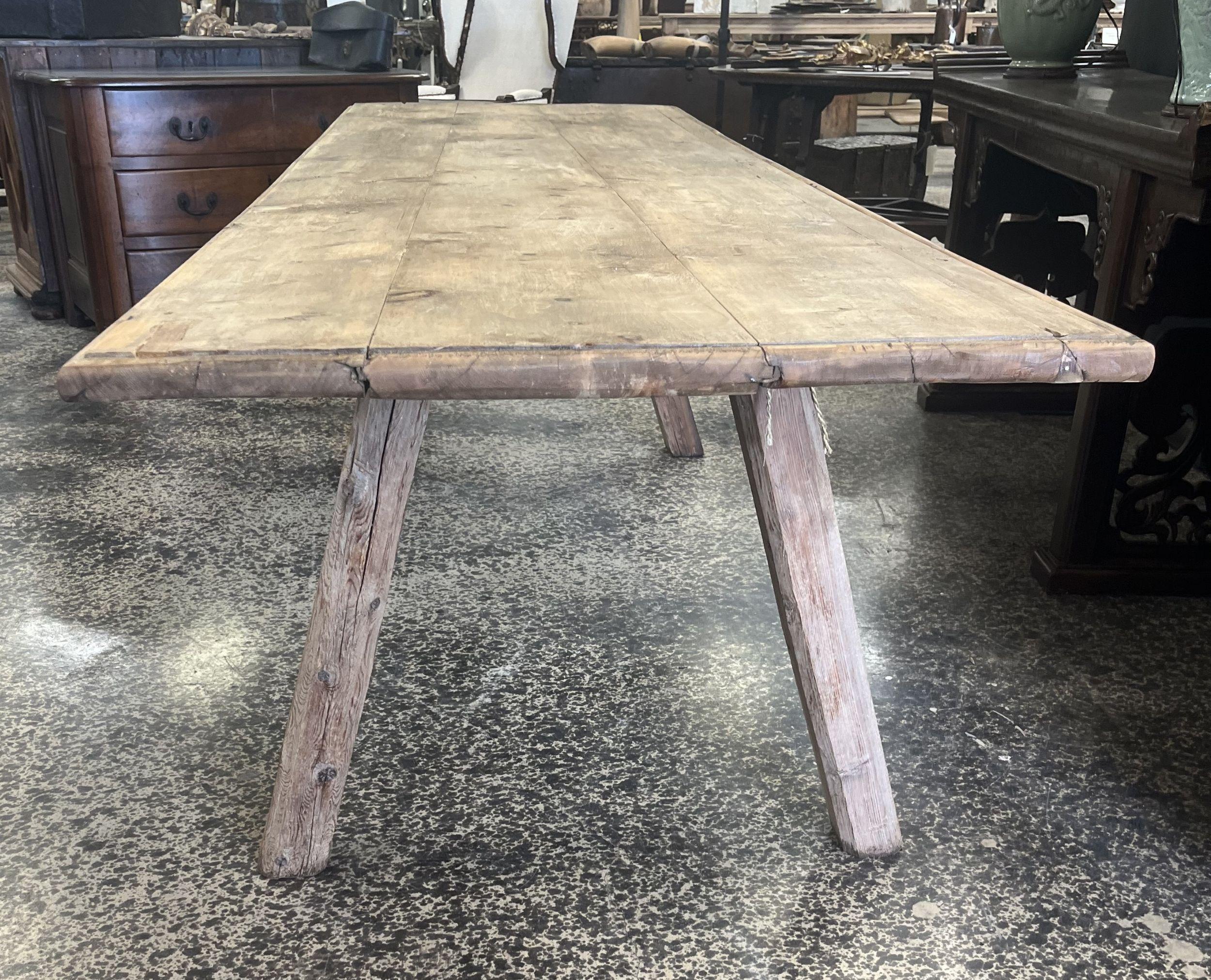 French 18th Century Farm Table For Sale 1
