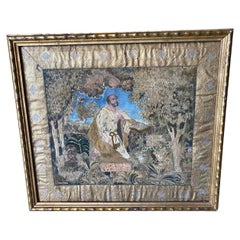 broderie française en fil de soie du XVIIIe siècle