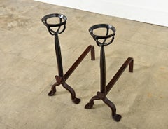 French 18th Century Forged Iron Andirons