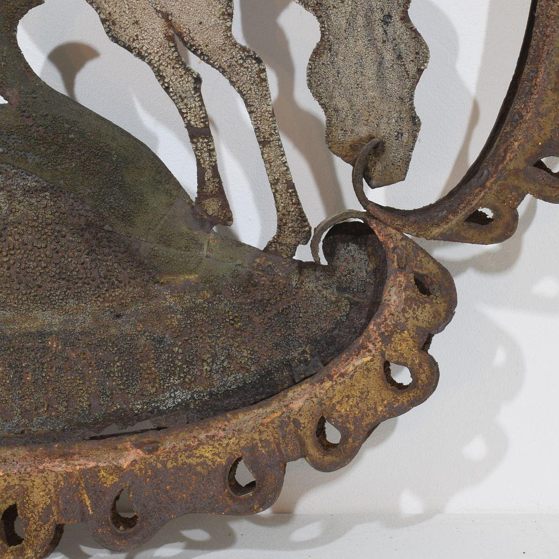 Französisch 18. Jahrhundert geschmiedet Eisen Folk Art Barock Tavern Zeichen im Angebot 10