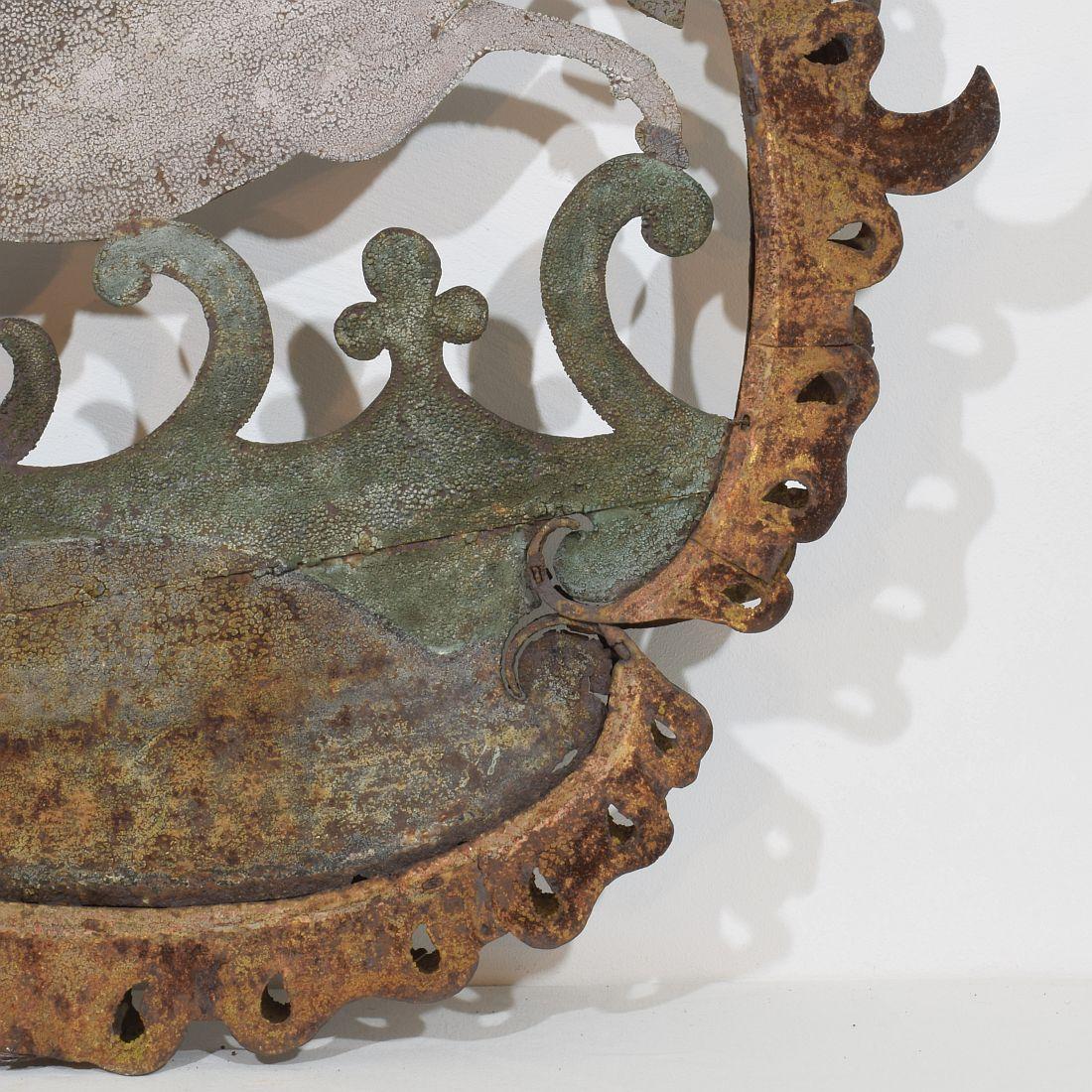 Französisch 18. Jahrhundert geschmiedet Eisen Folk Art Barock Tavern Zeichen im Angebot 1