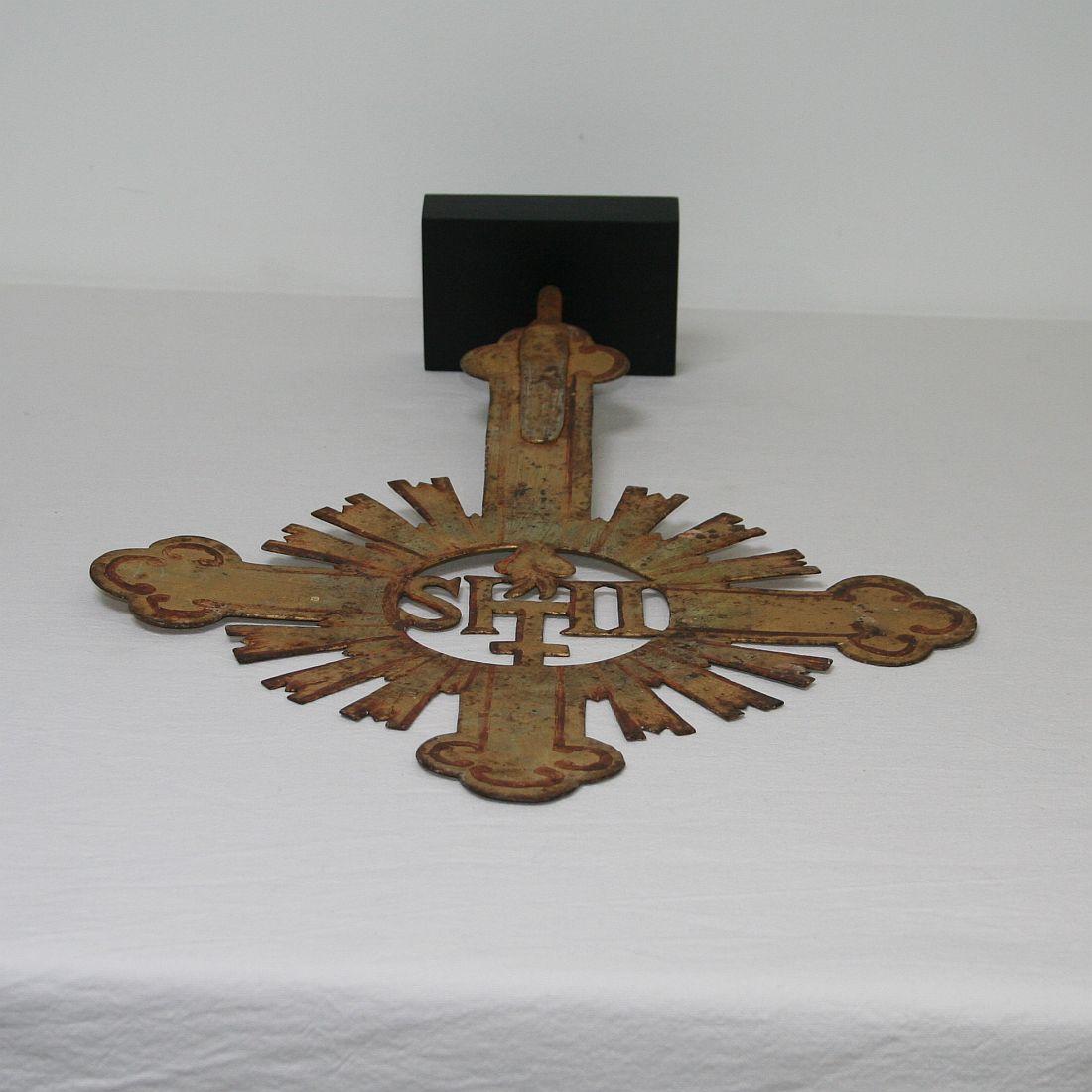French 18th Century Forged Iron Processional Cross 12
