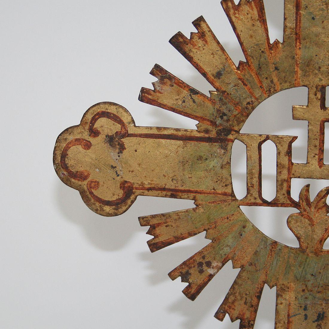 French 18th Century Forged Iron Processional Cross 2