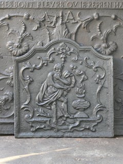 French 18th Century Louis XV 'Winter' Fireback / Backsplash