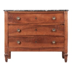 French 18th Century Fruitwood Commode with Marble Top
