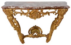 French 18th Century Gilded Console Table