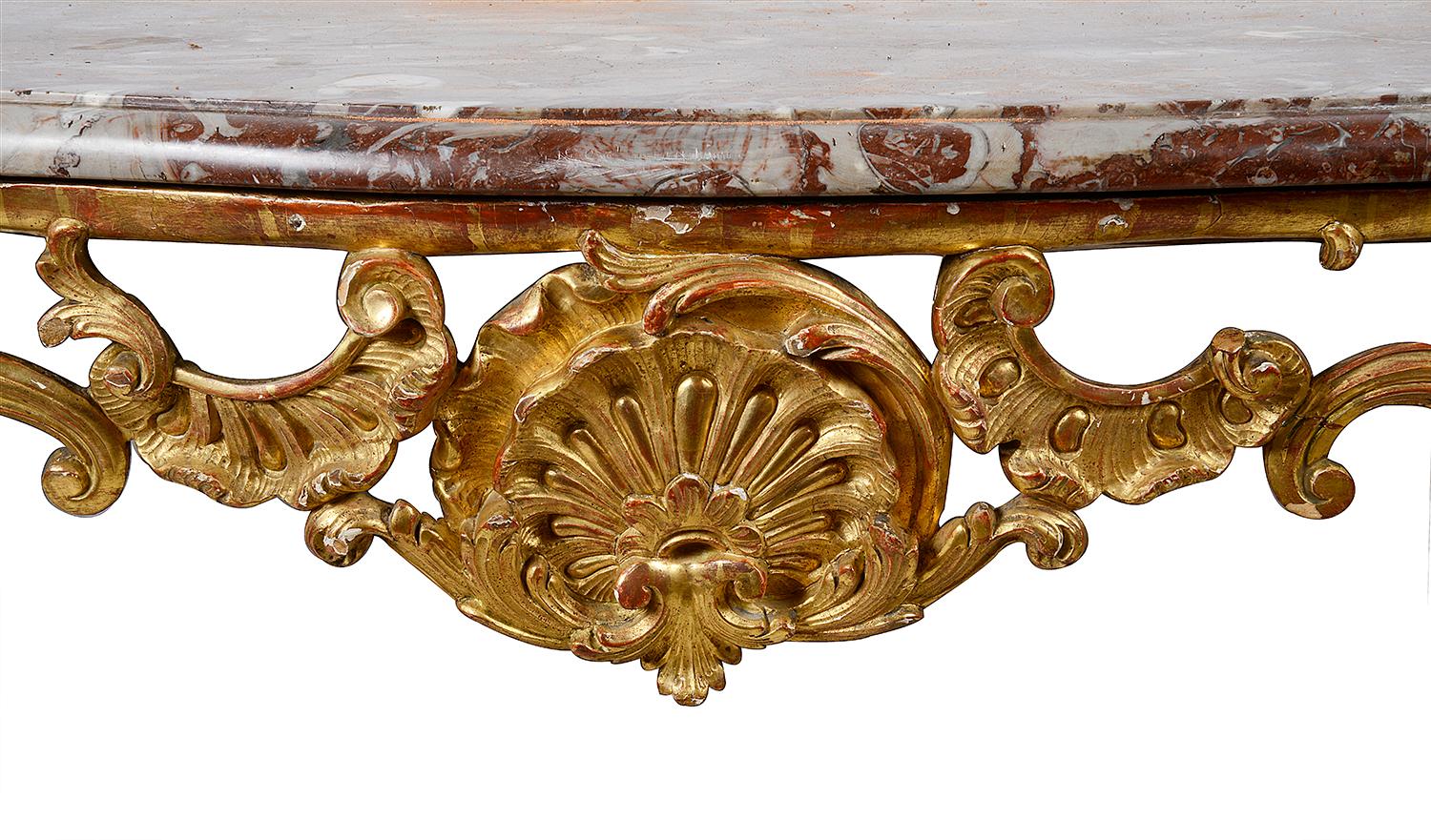 Louis XVI French 18th Century Gilded Console Table For Sale