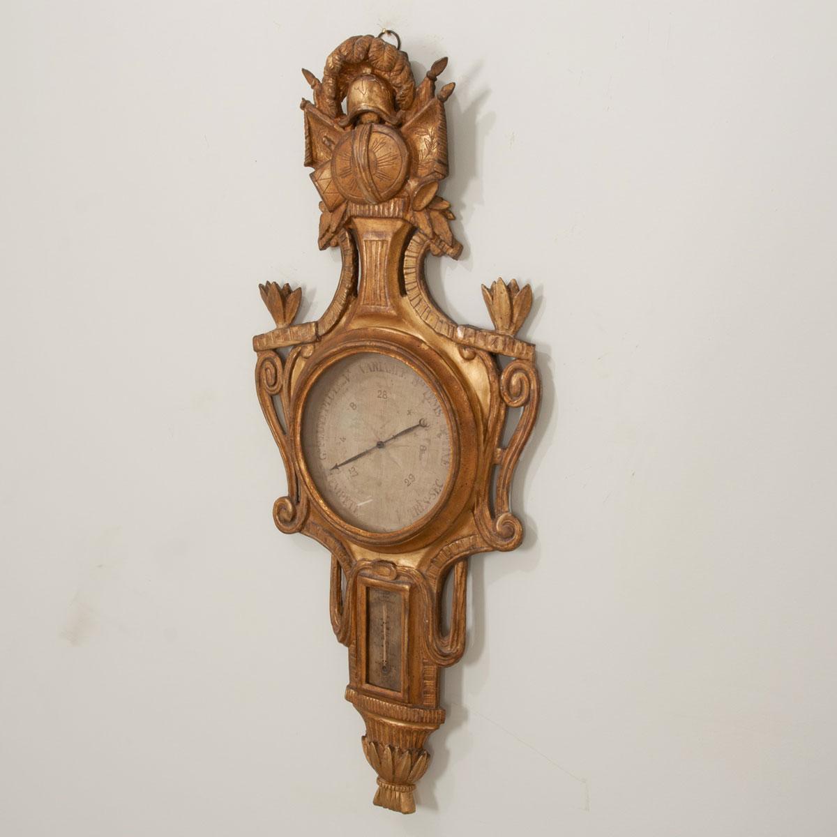 Gold Leaf French 18th Century Gilt Barometer