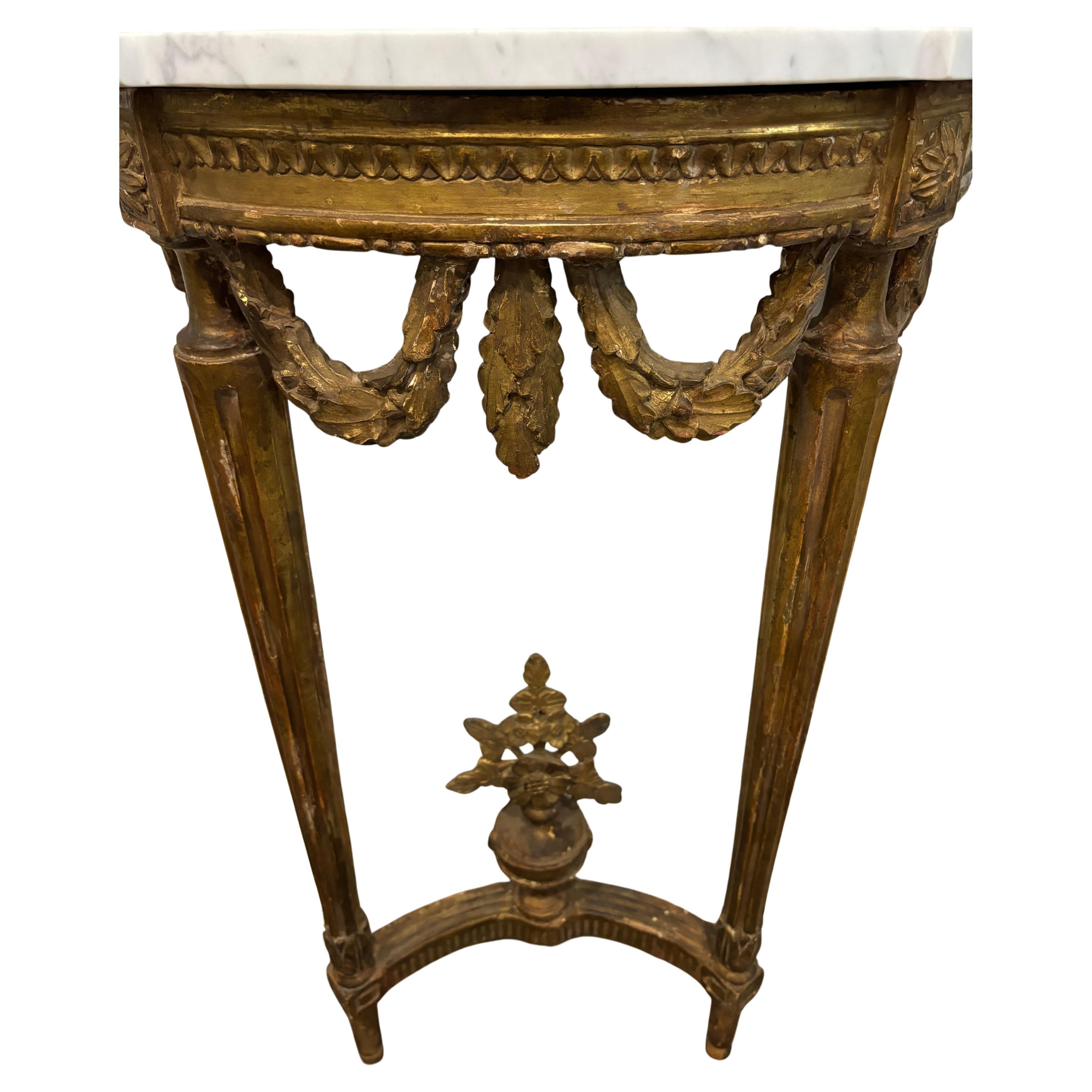 Louis XVI French 18th Century Gilt wood console For Sale