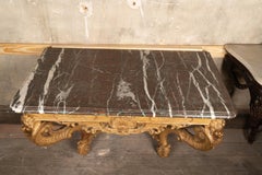 French 18th Century Giltwood Regence Console with Marble Top