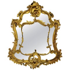 French 18th Century Giltwood Rococo Mirror