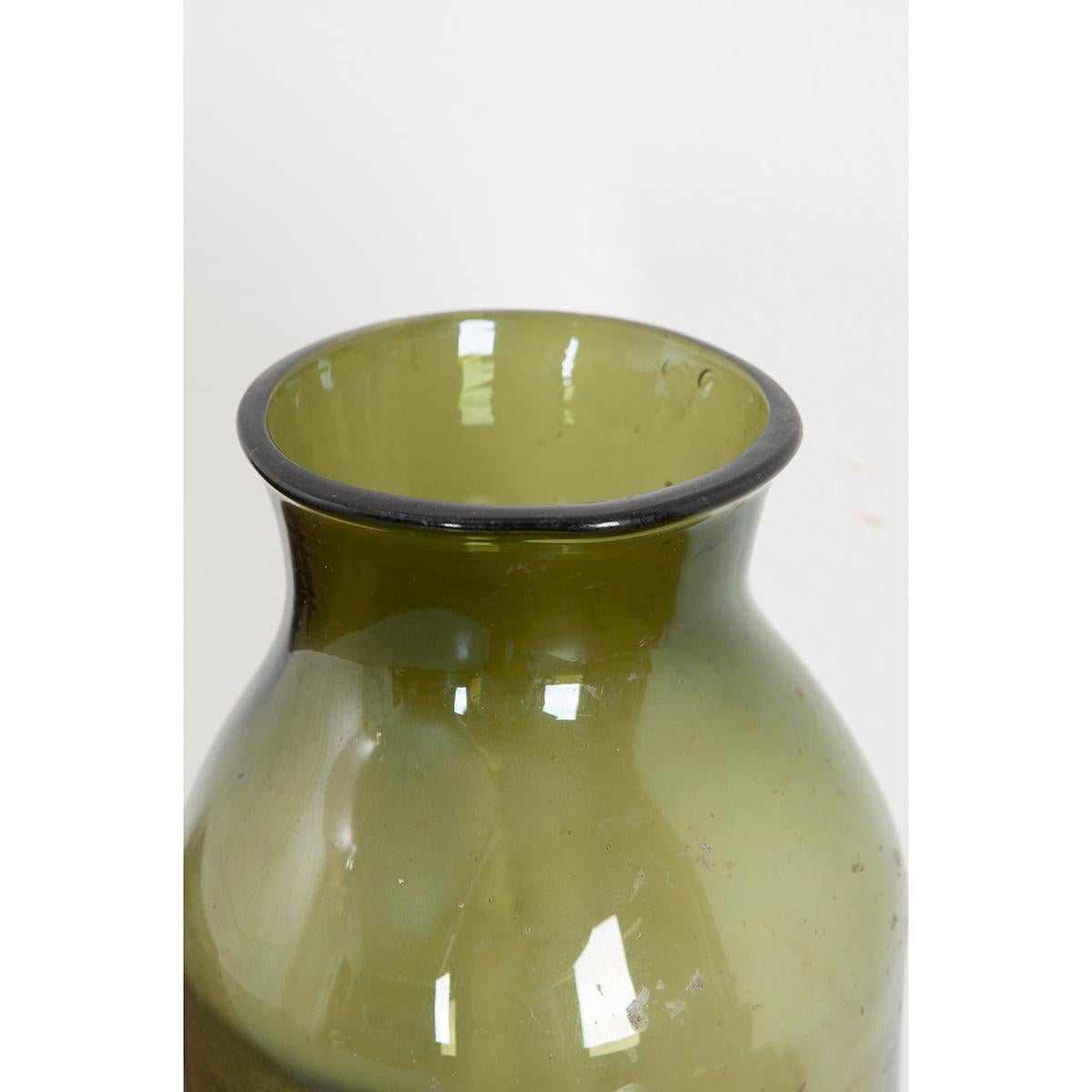 French 18th Century Glass Pickling Truffle Jar In Good Condition In Baton Rouge, LA