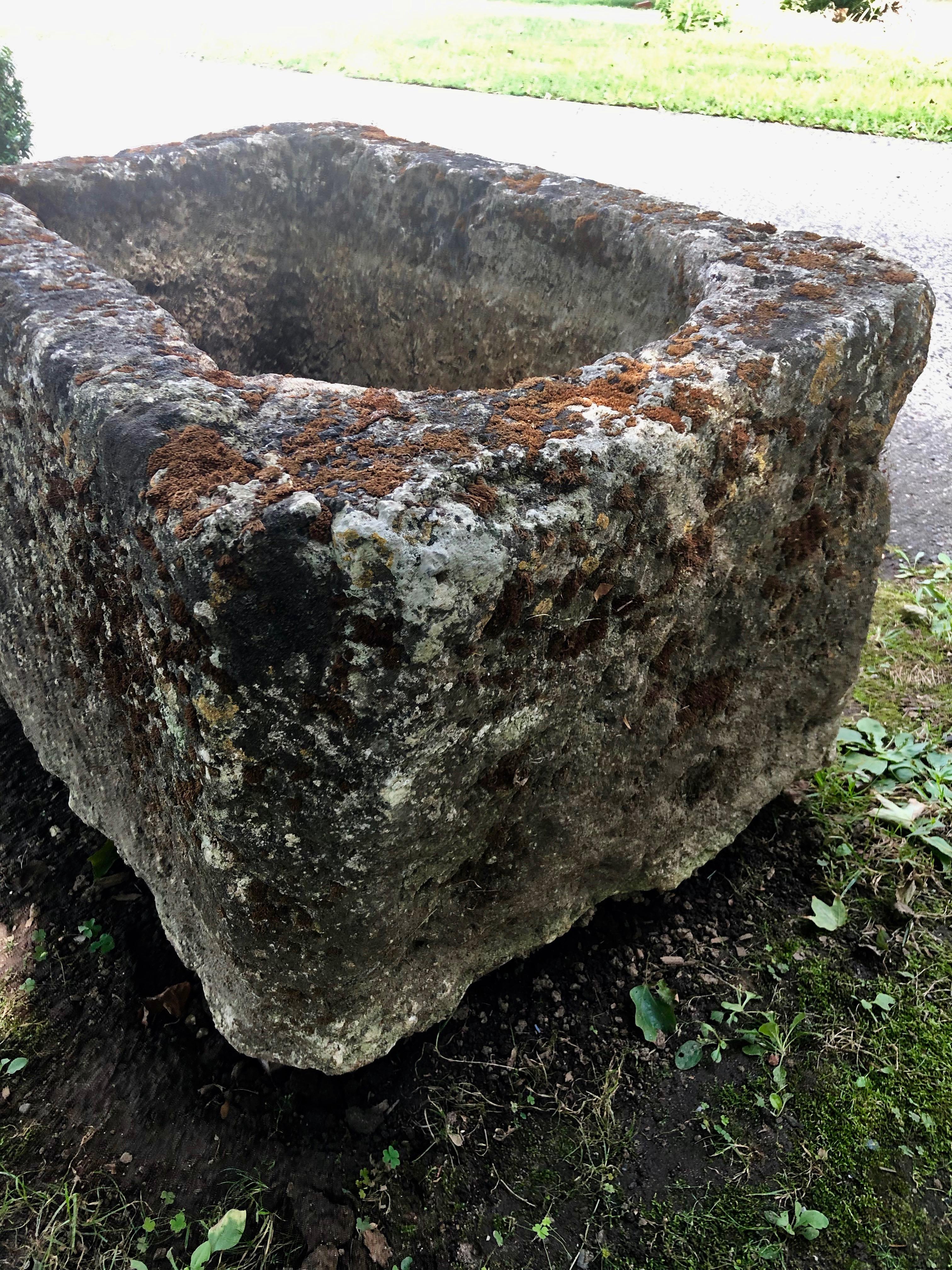 French 18th Century Hand Carved Limestone Trough, Originally Used to Press Hams 6