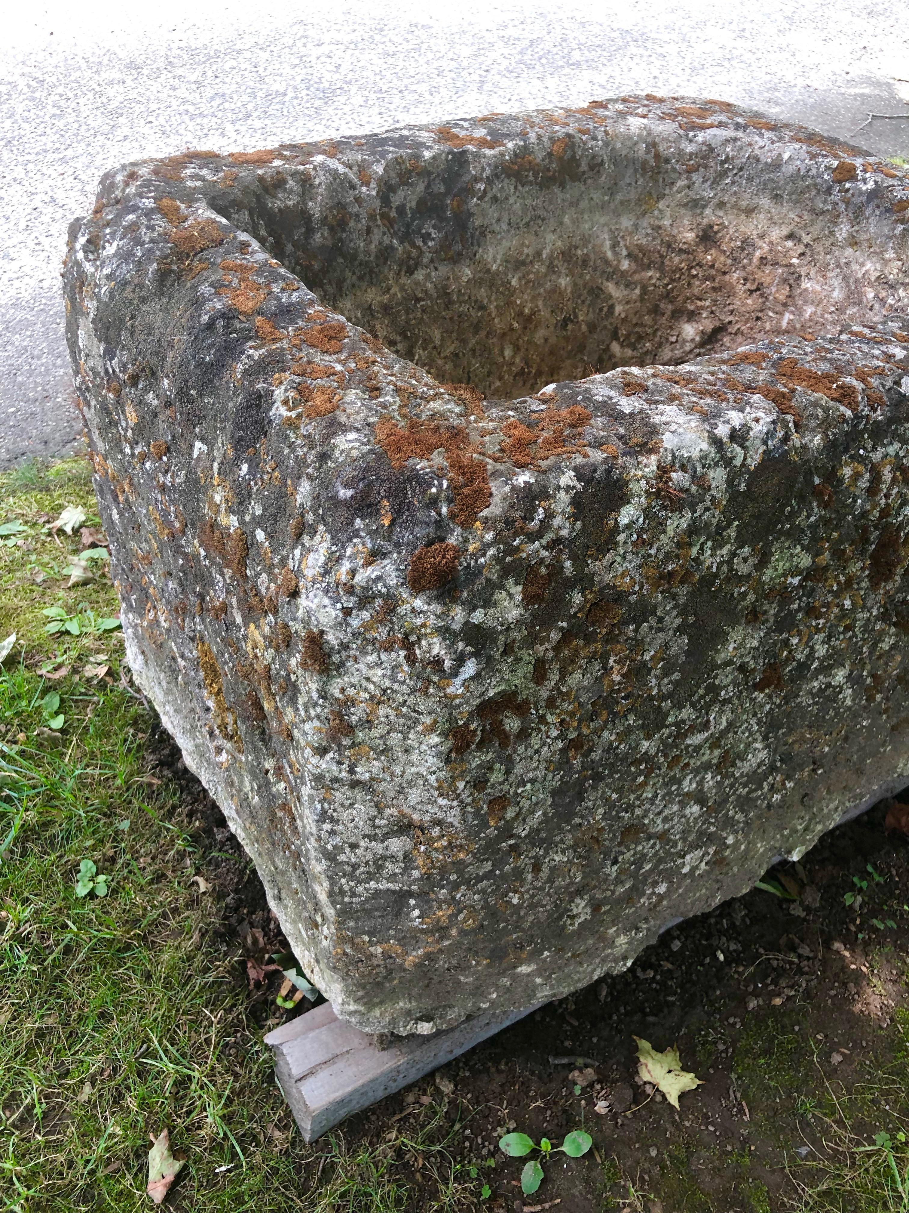 French 18th Century Hand Carved Limestone Trough, Originally Used to Press Hams 8