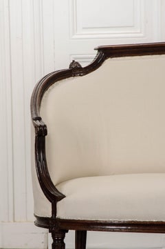 French 18th Century Hand Carved Walnut Louis XVI Settee