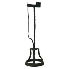 French 18th Century Hand Forged Iron Candleholder
