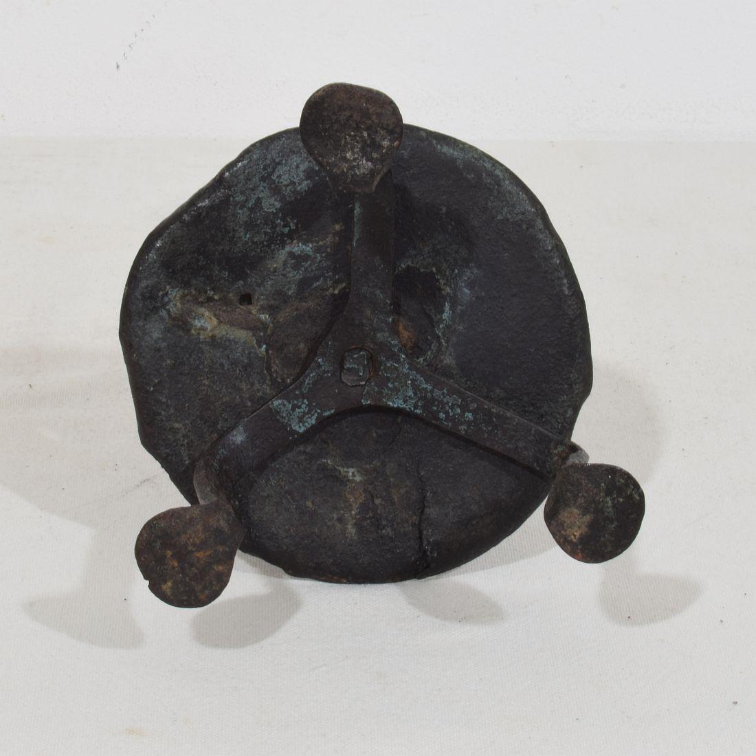 French, 18th Century, Hand Forged Iron Rat De Cave Candleholder For Sale 14