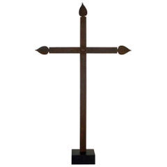 French 18th Century Hand Forged Iron Village Cross