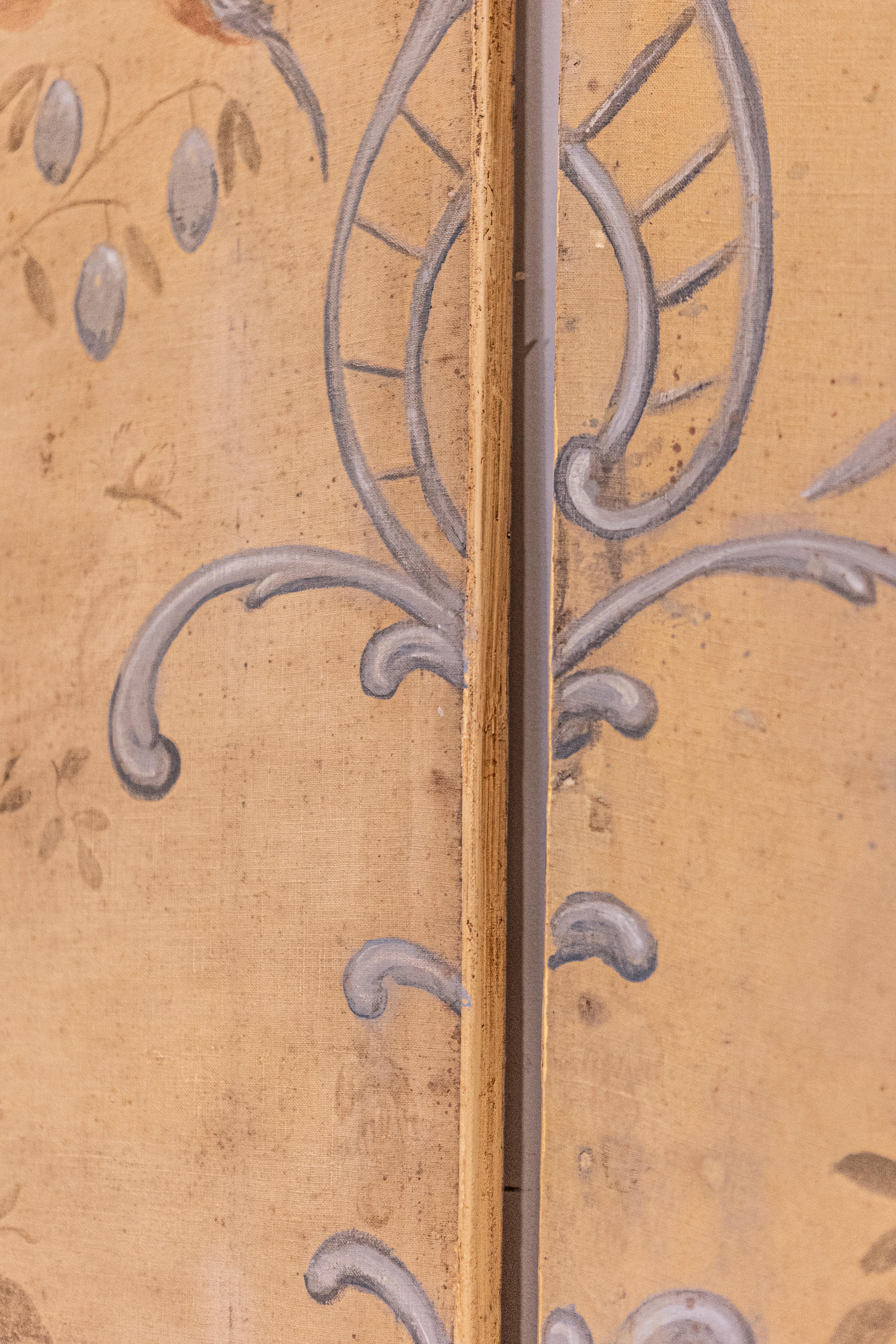 Französische handbemalte pastorale Tafeln mit Obstvasen und Vögeln aus dem 18. Jahrhundert im Angebot 10