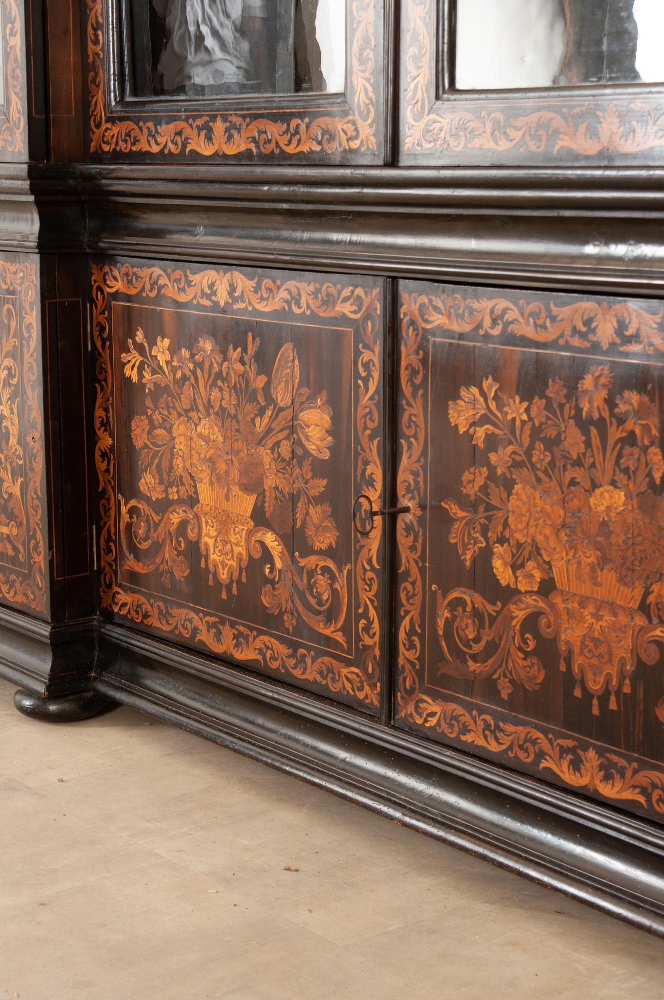 French 18th Century Inlaid Breakfront Bibliotheque 10