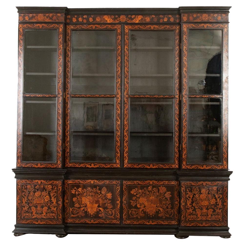 French 18th Century Inlaid Breakfront Bibliotheque