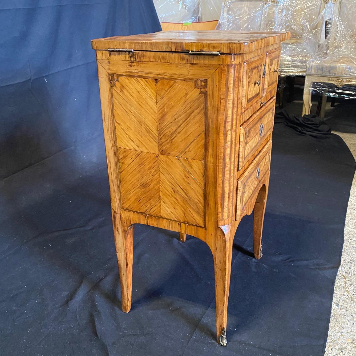 French 18th Century Inlaid Petite Commode or Side Table  For Sale 7