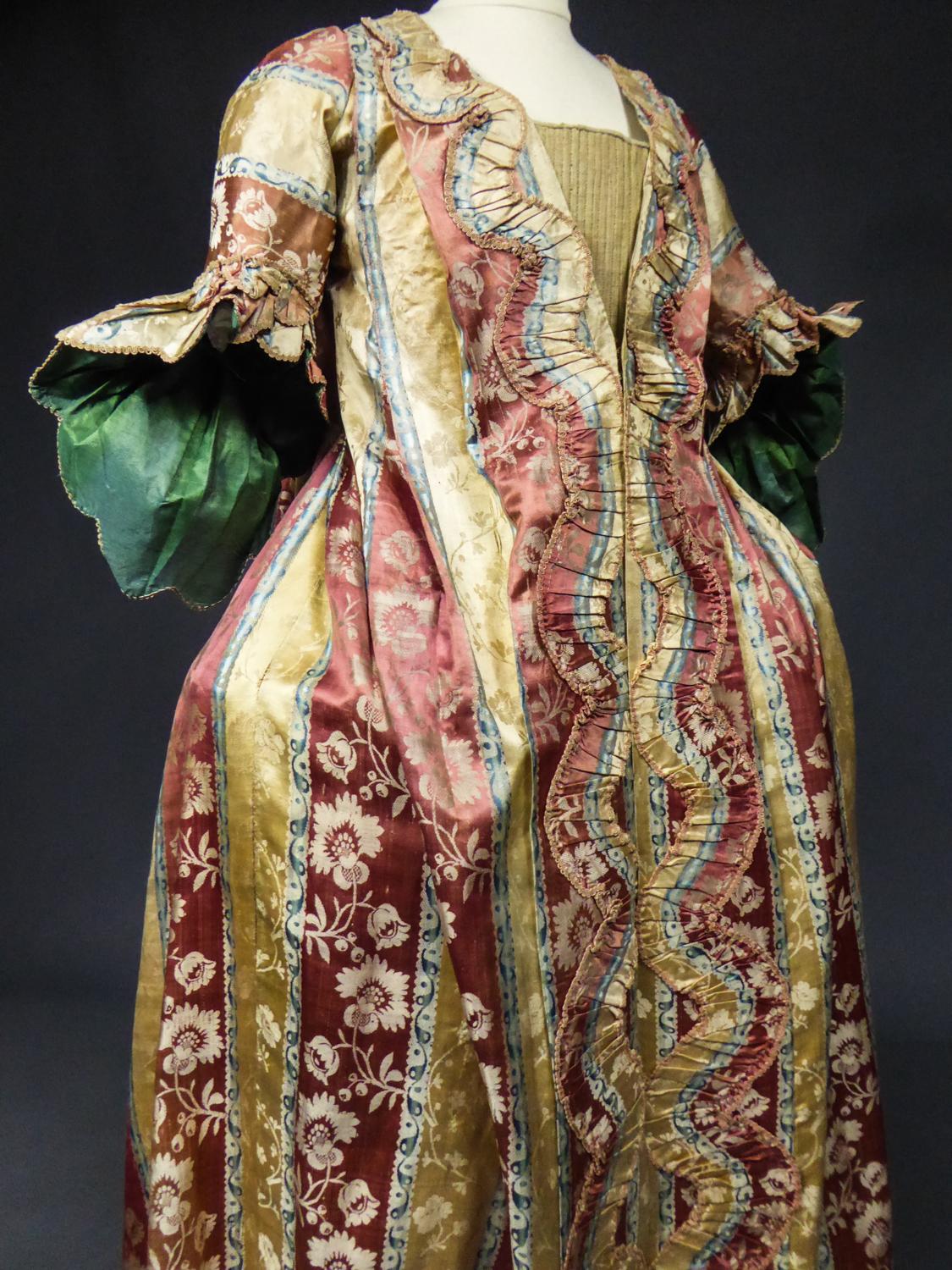 French 18th Century Interior Robe Volante Dress Louis XV Period 4
