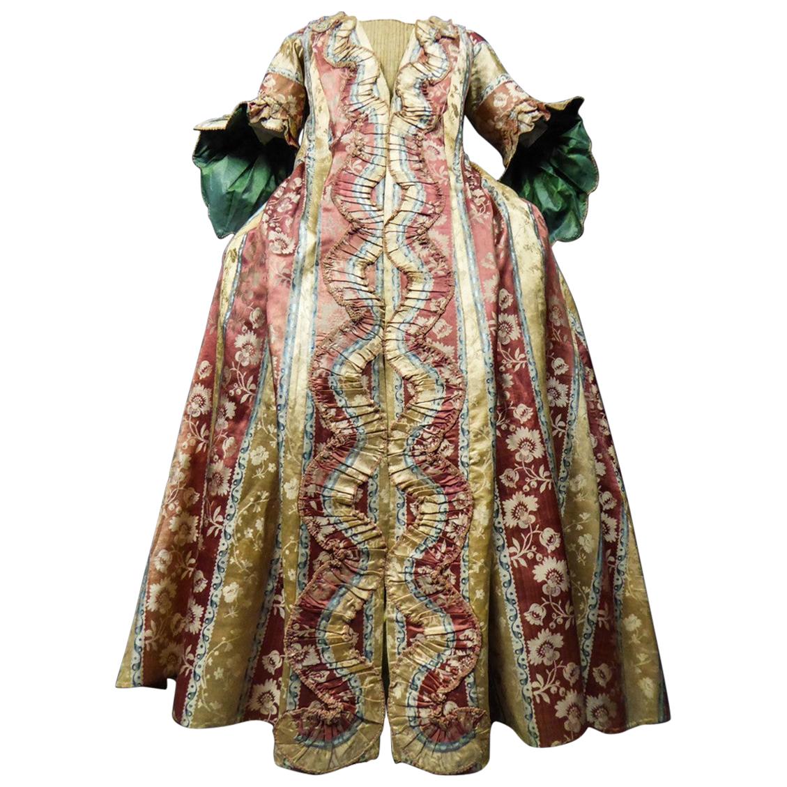 French 18th Century Interior Robe Volante Dress Louis XV Period