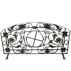 Antique French 18th Century Iron Firescreen