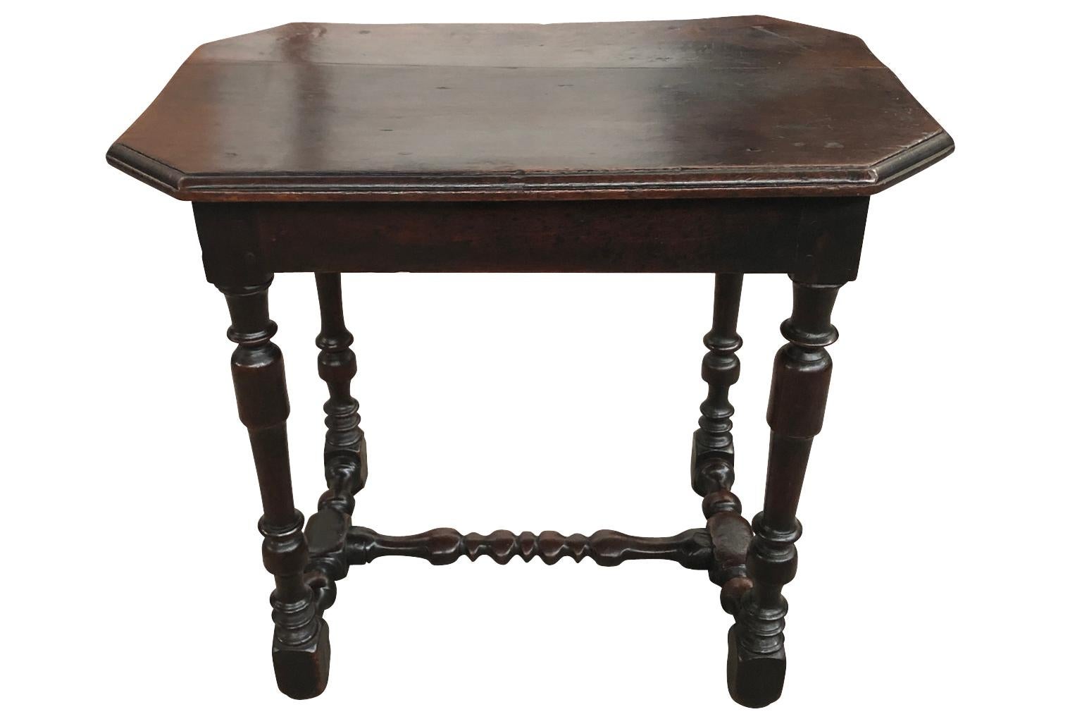French 18th Century Louis XIII Style Side Table In Good Condition In Atlanta, GA