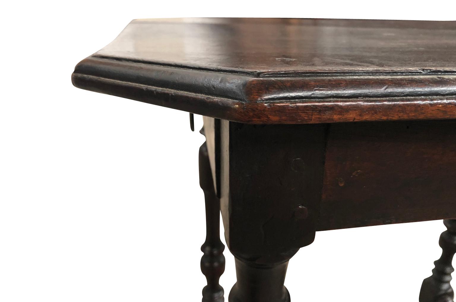 Walnut French 18th Century Louis XIII Style Side Table