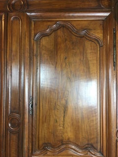 Antique French 18th Century Louis XV Wedding Armoire from Lyon